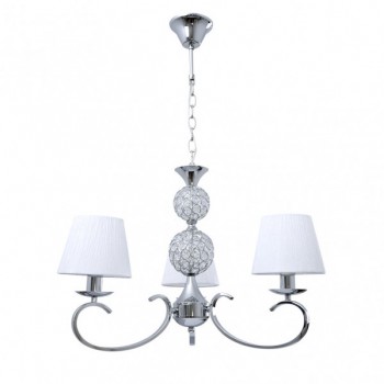 Distribuidor - Lâmpadas Diversas | Lâmpadas Clássicas | LAMPARA ORDOÑEZ 3XE14 CROMO PANTALLA BLANCA REGX60X60 CM Ref: 201653020